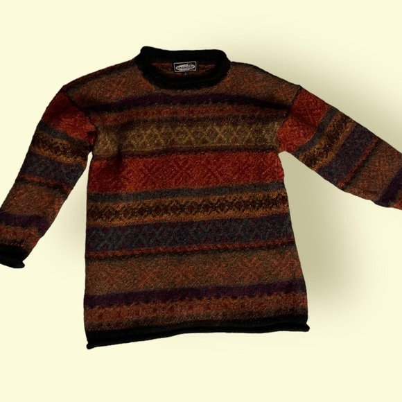 Vintage Chompas Alpaca Sweater Blue small Peru​ - Picture 4 of 6